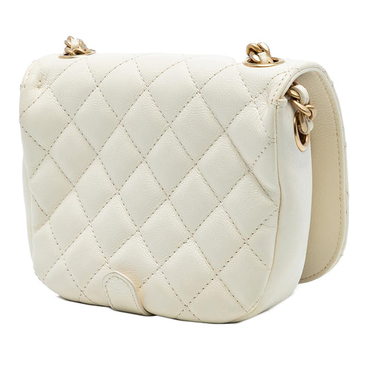 Chanel Small CC Quilted Calfskin Messenger Flap