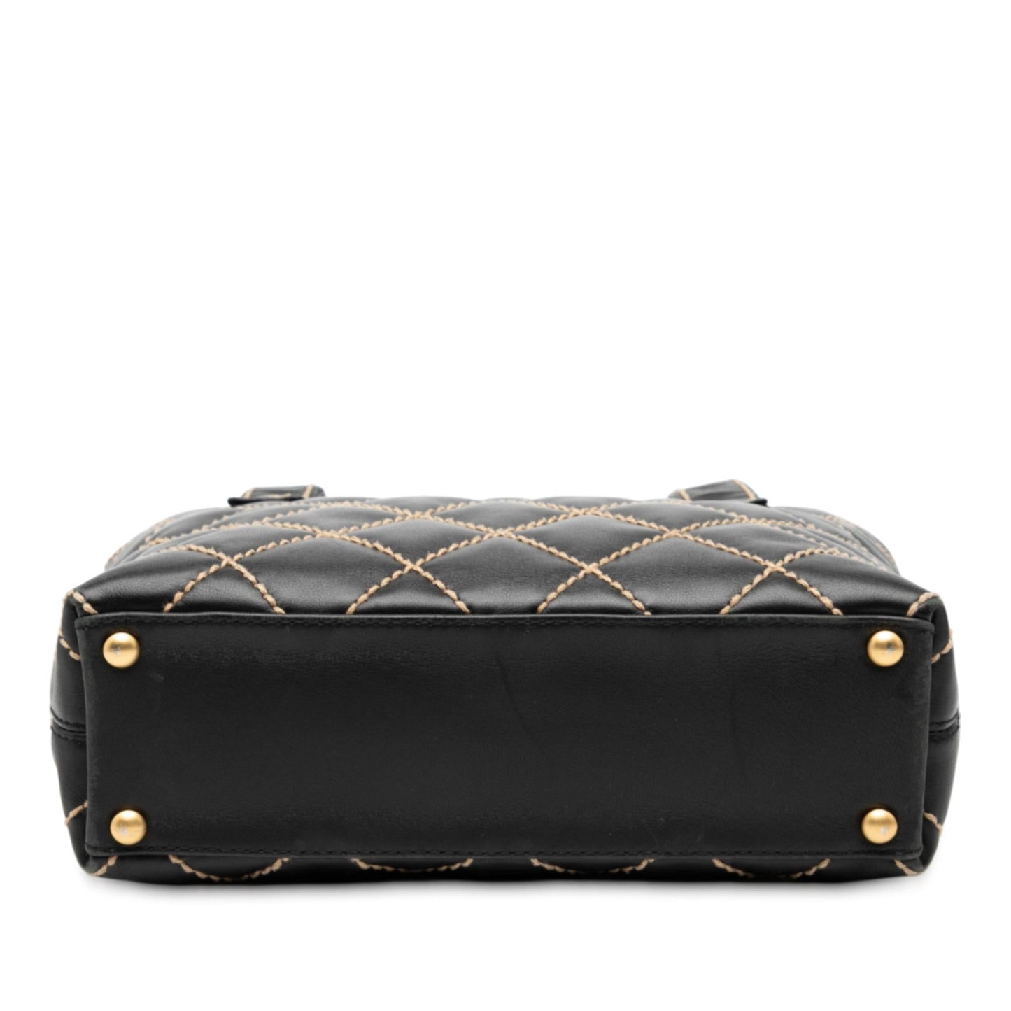 Chanel Small CC Quilted Calfskin Wild Stitch Tote