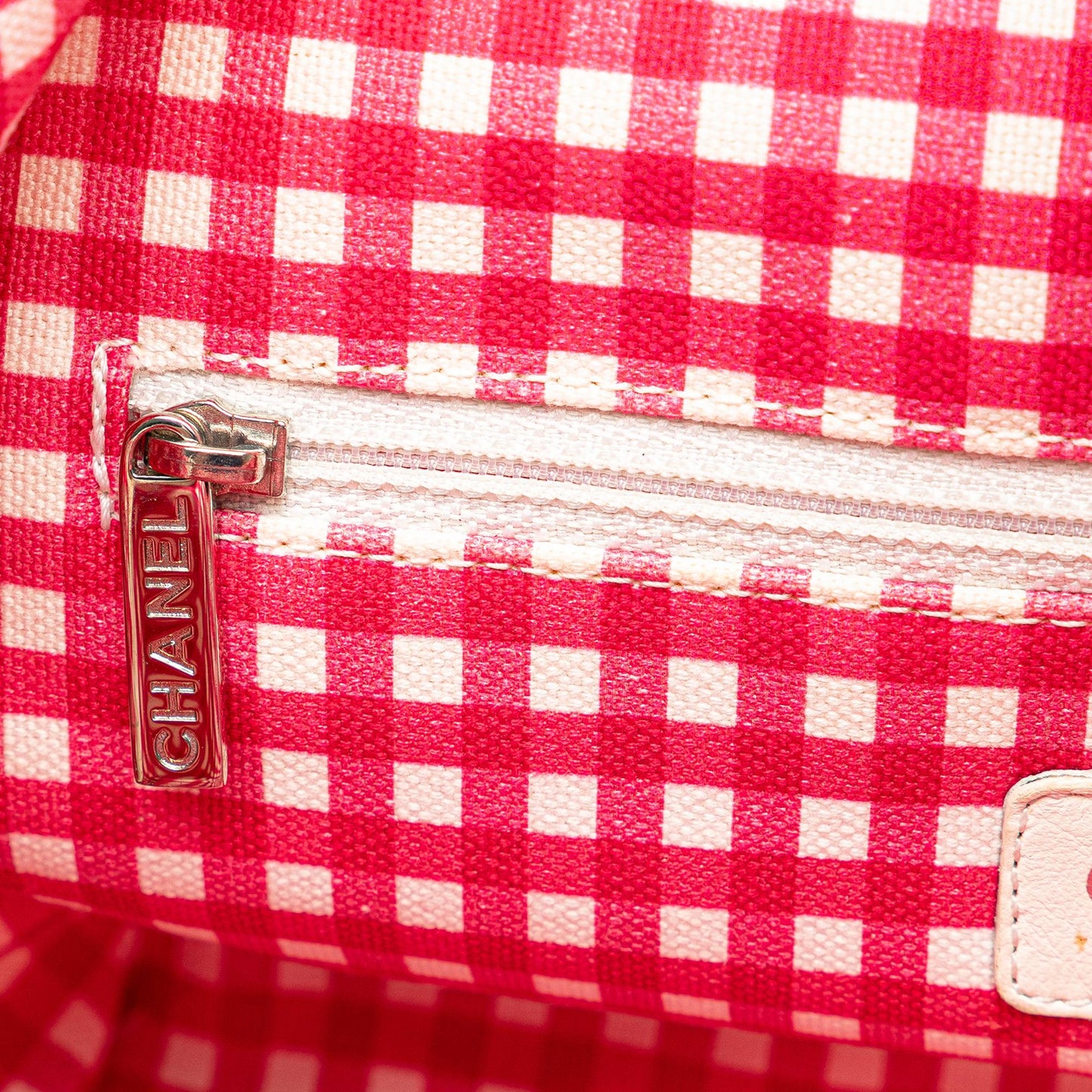 Chanel Small Canvas Printed CC Gingham Handbag