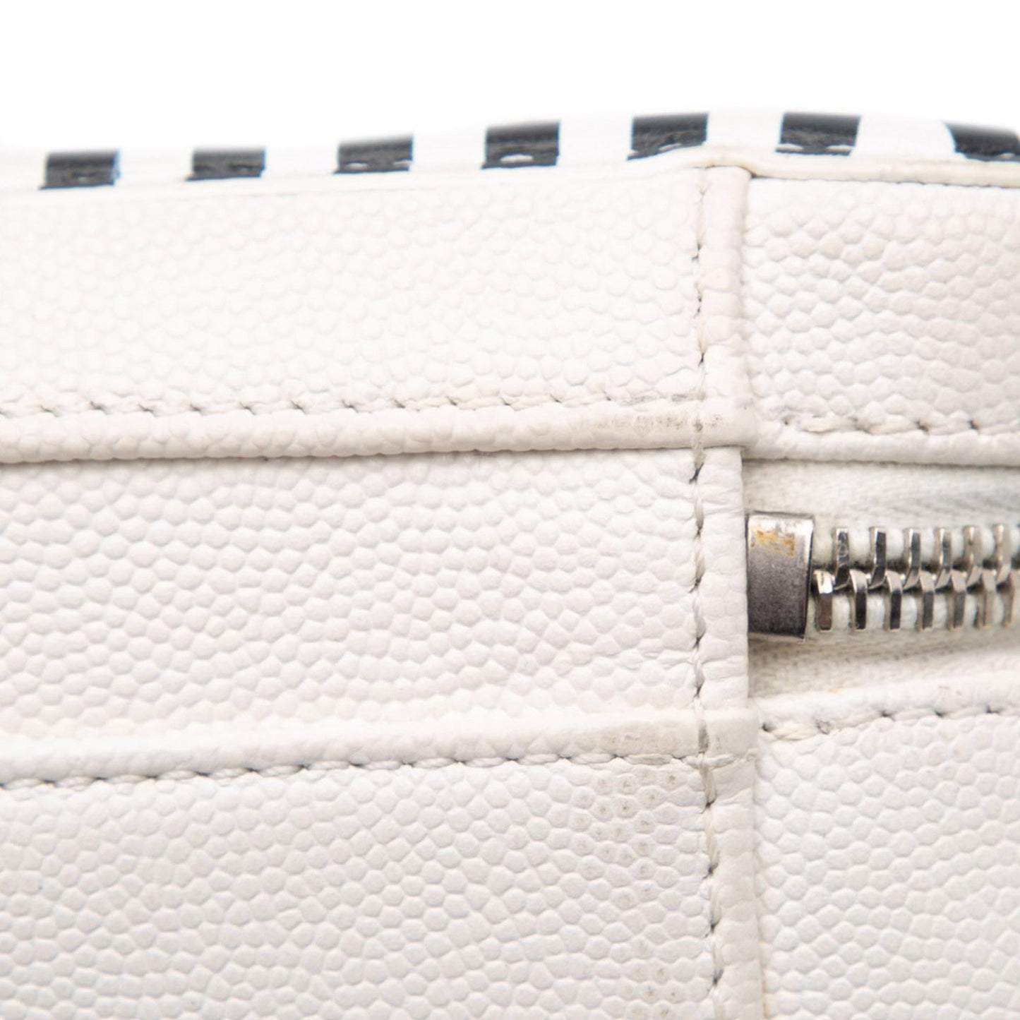 Chanel Small Caviar Striped CC Filigree Vanity Case