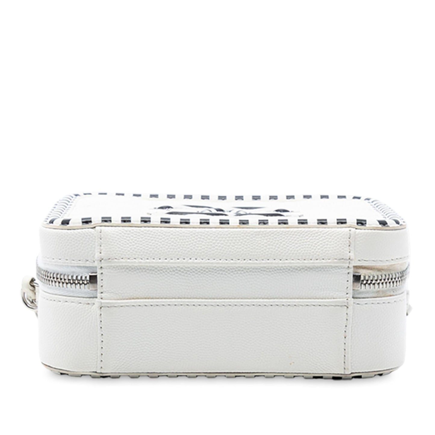 Chanel Small Caviar Striped CC Filigree Vanity Case