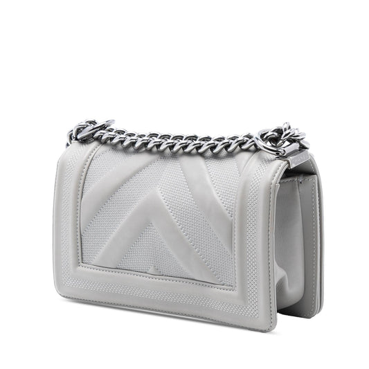 Chanel Small Chevron Stitched Calfskin Boy Flap