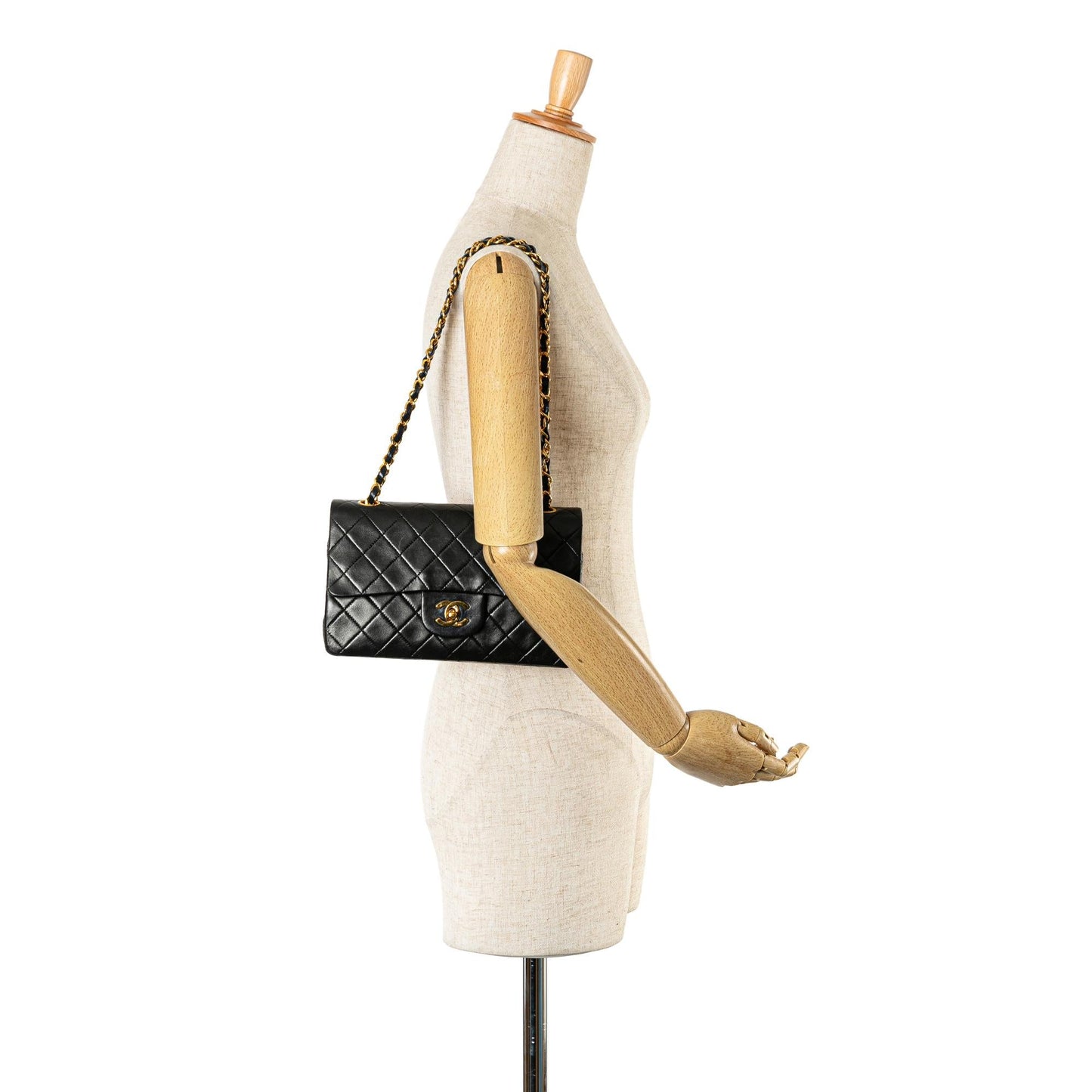 Chanel Small Classic Lambskin Double Flap (SHG-uhzzcD)