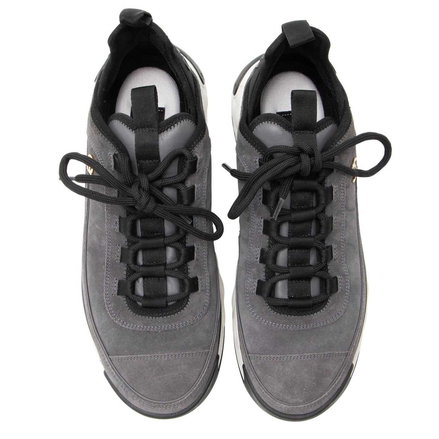 Chanel Suede CC Sneakers - Size 10 / 40