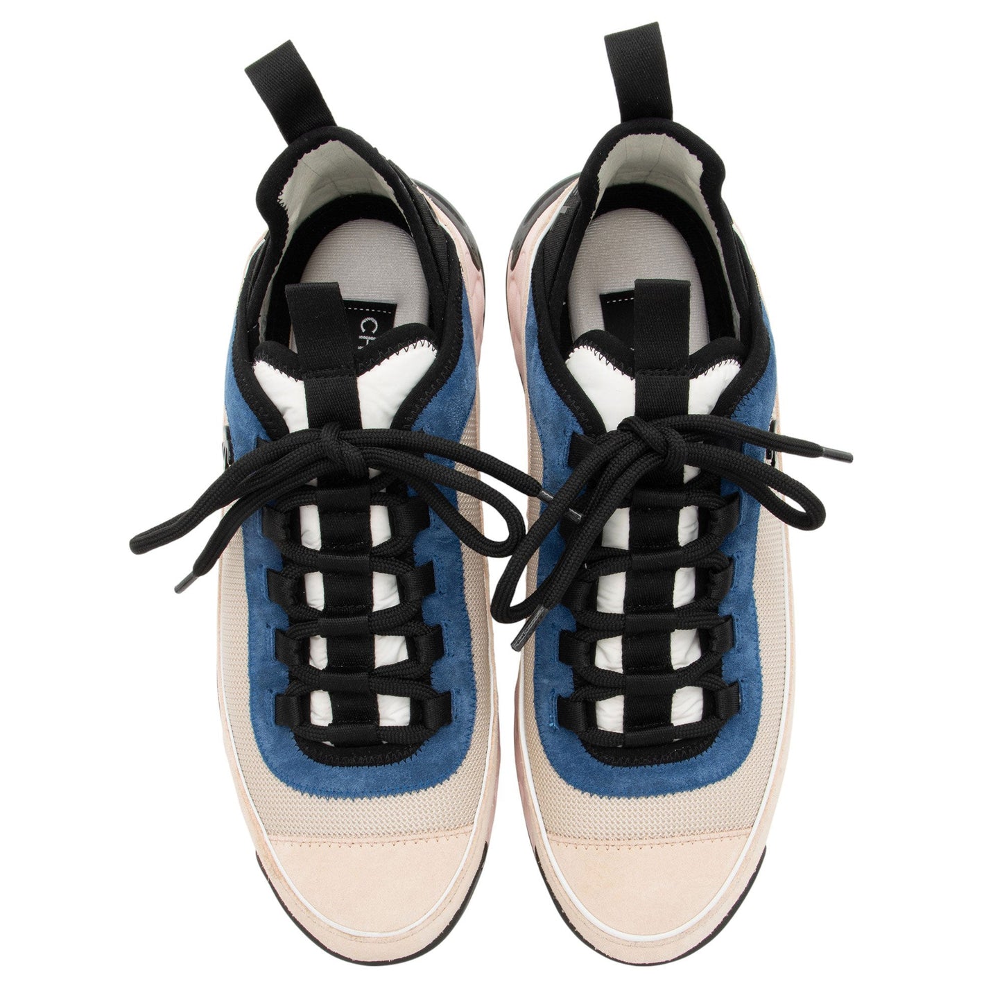 Chanel Suede Mesh CC Cap Toe Sneakers - Size 10 / 40