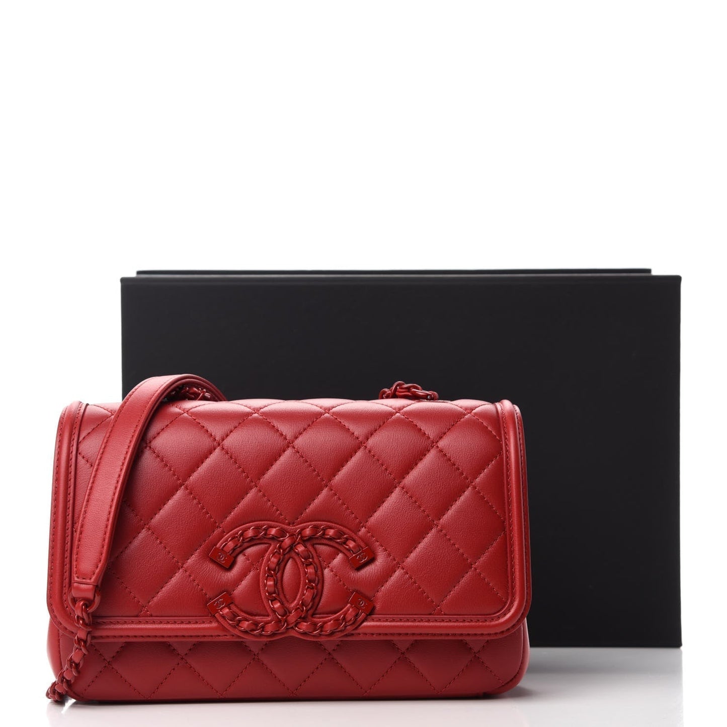 Luxury Chanel SMALL LAMBSKIN QUILTED CC FILIGREE FLAP BAG