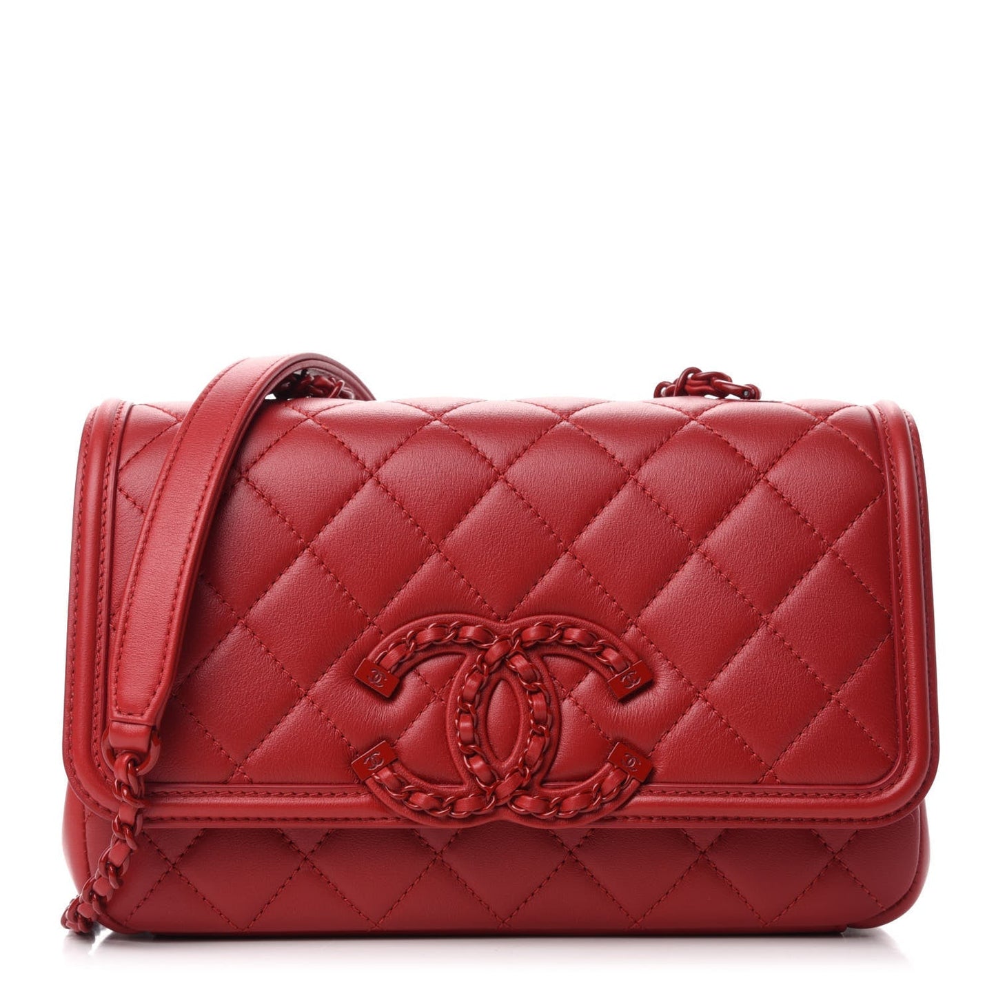 Luxury Chanel SMALL LAMBSKIN QUILTED CC FILIGREE FLAP BAG