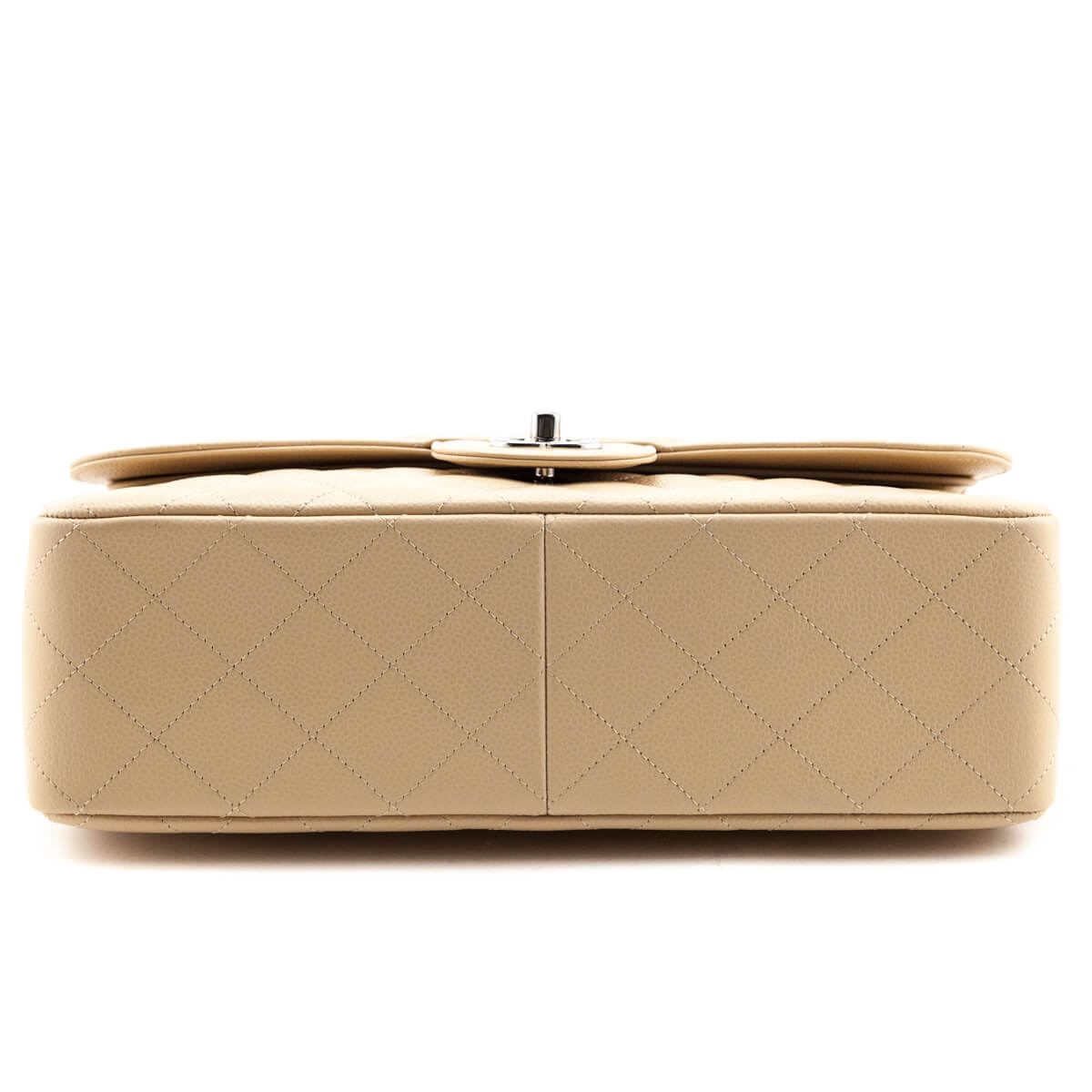 Chanel Beige Caviar Jumbo Double Flap Bag
