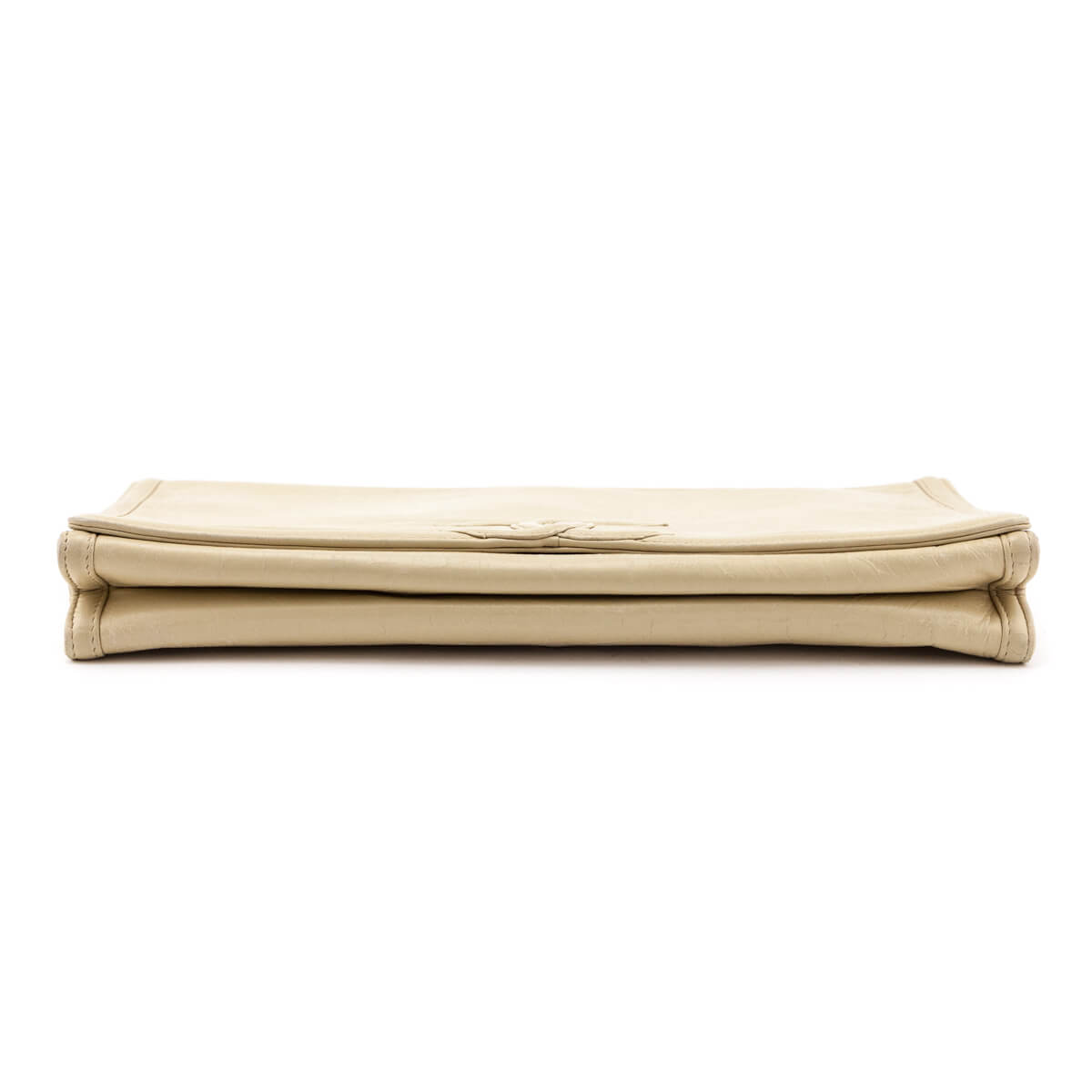 Chanel Beige Lambskin Vintage CC Clutch