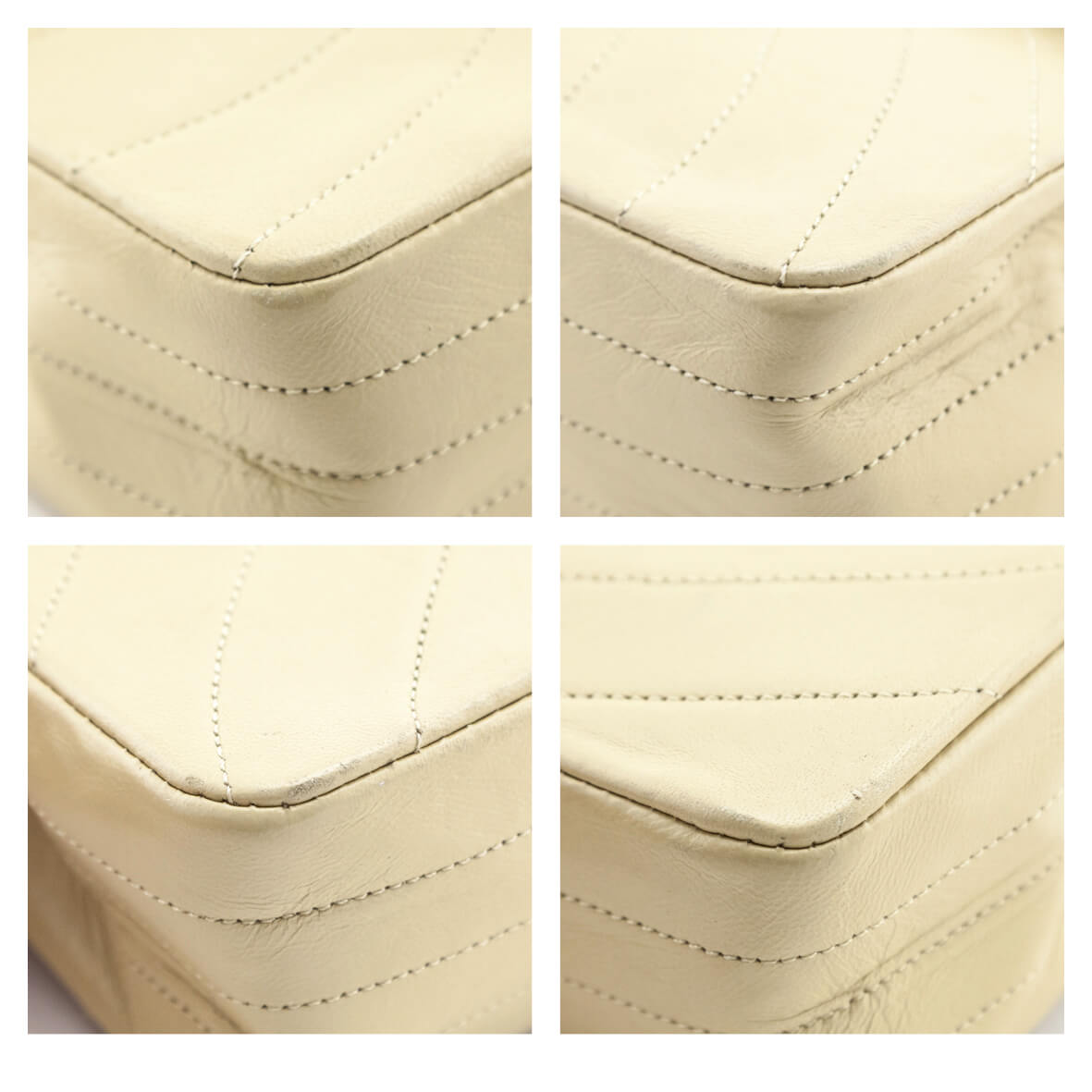 Chanel Beige Spiral Quilted Calfskin Vintage Mini Chain Bag