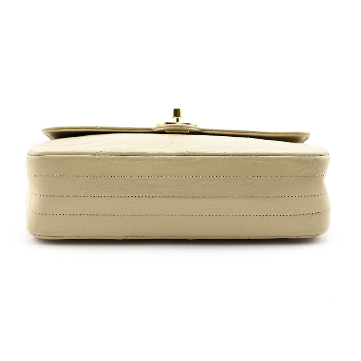 Chanel Beige Spiral Quilted Calfskin Vintage Mini Chain Bag