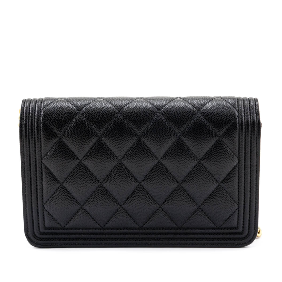 Chanel Black Caviar Boy Wallet on Chain Bag