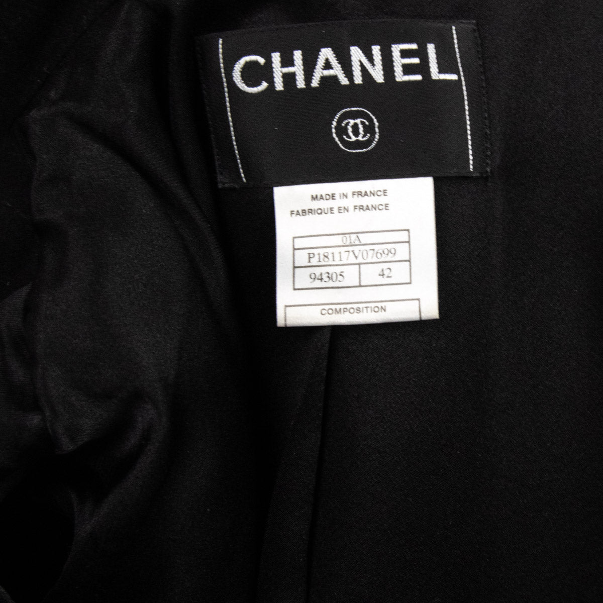 Chanel Black Cashmere Military Jacket Size L | FR 42