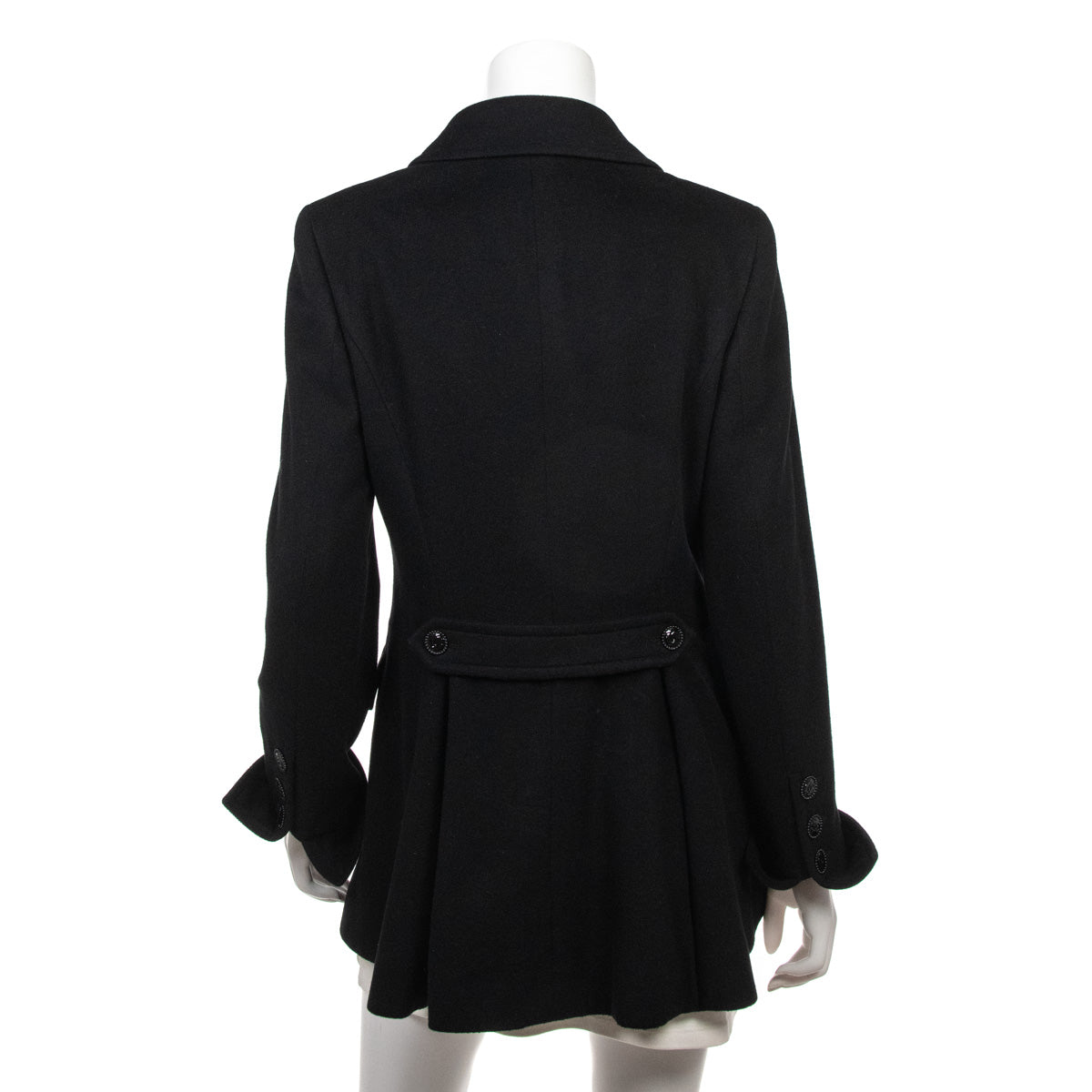 Chanel Black Cashmere Military Jacket Size L | FR 42