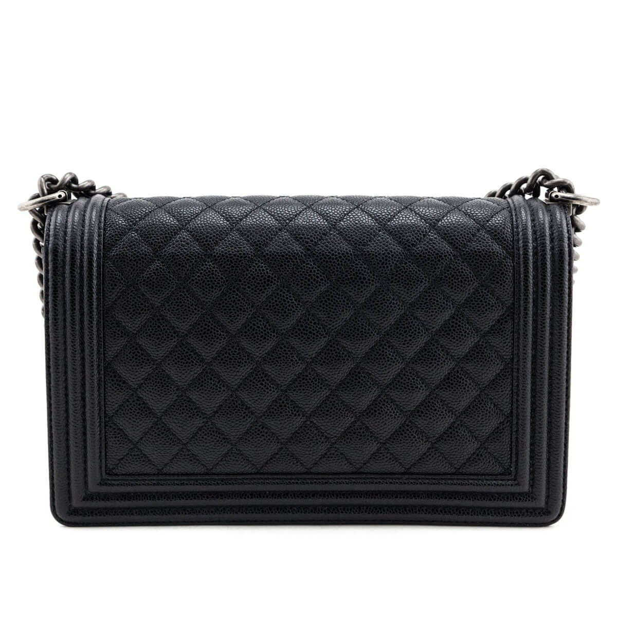 Chanel Black Caviar Quilted New Medium Boy Flap Bag