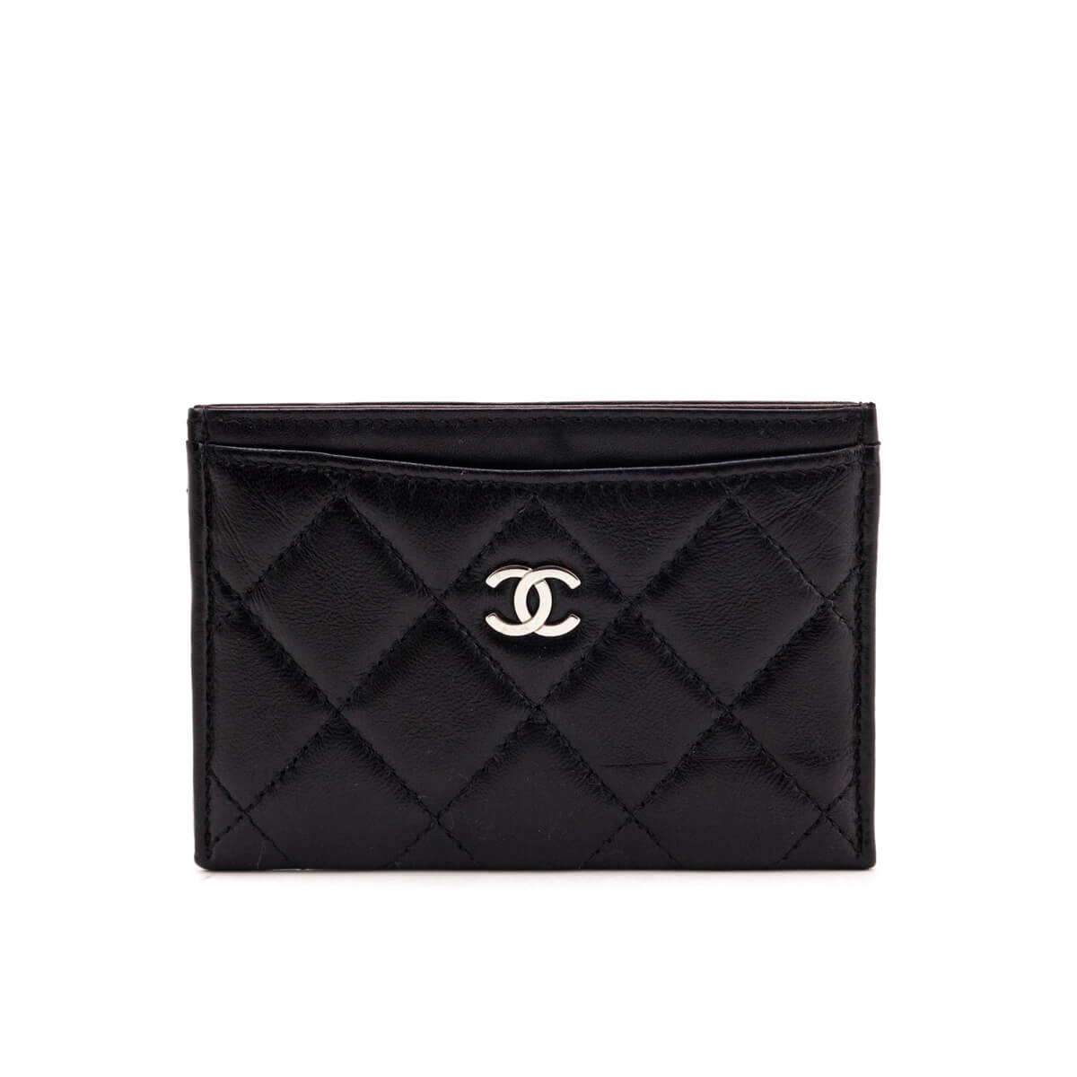 Chanel Black Lambskin Card Holder