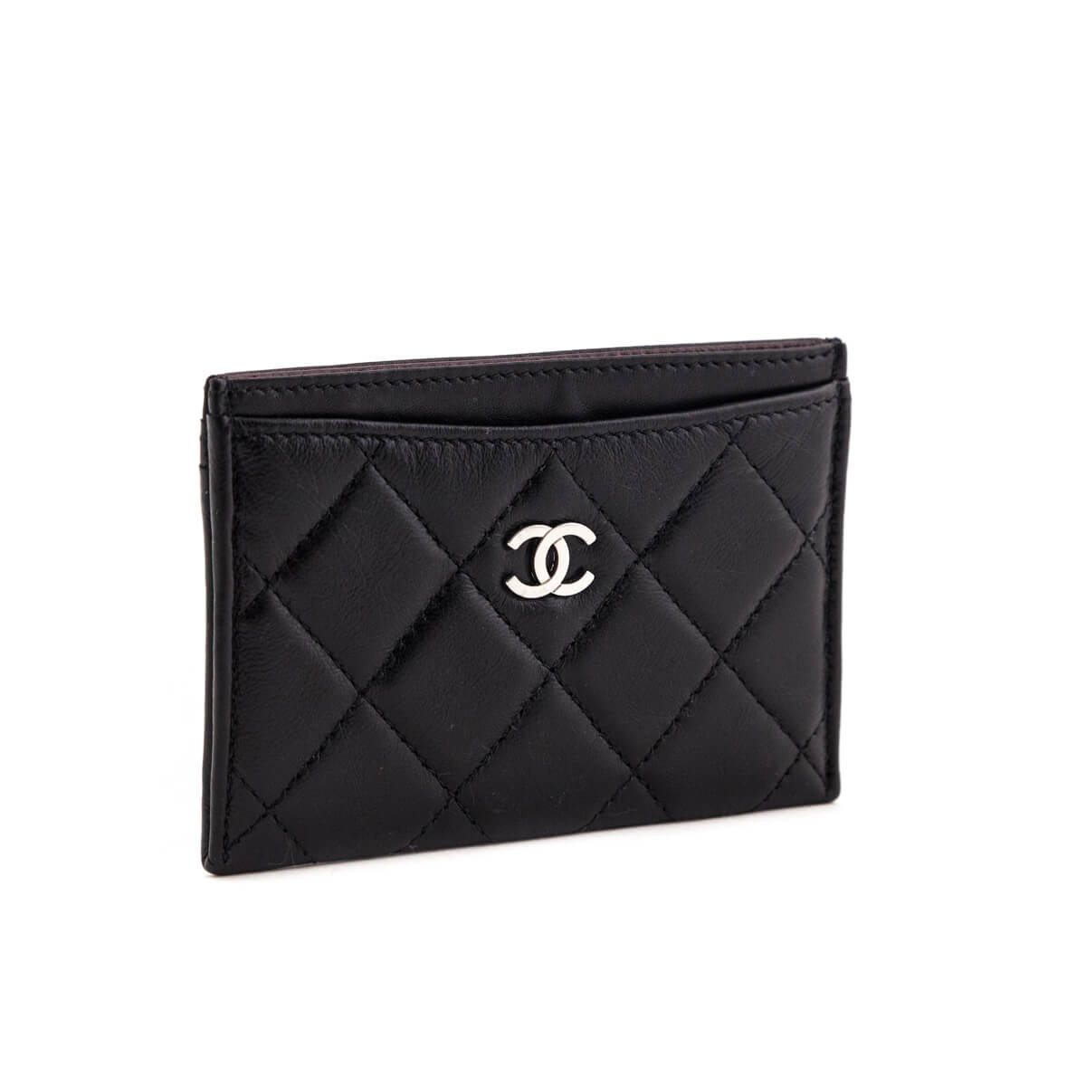 Chanel Black Lambskin Card Holder