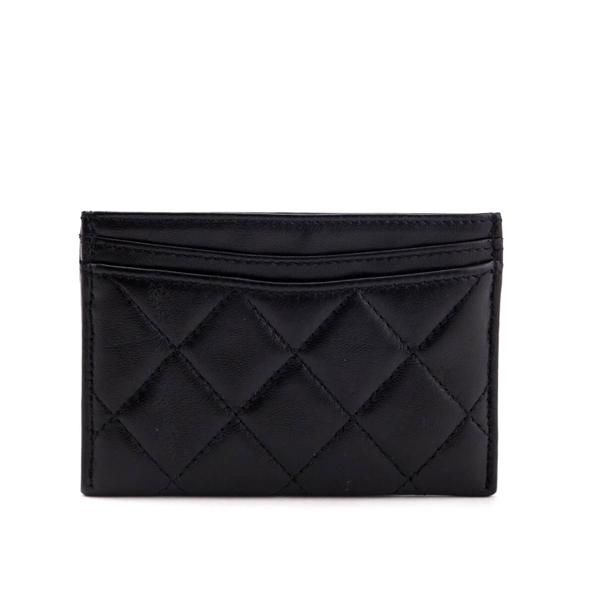 Chanel Black Lambskin Card Holder