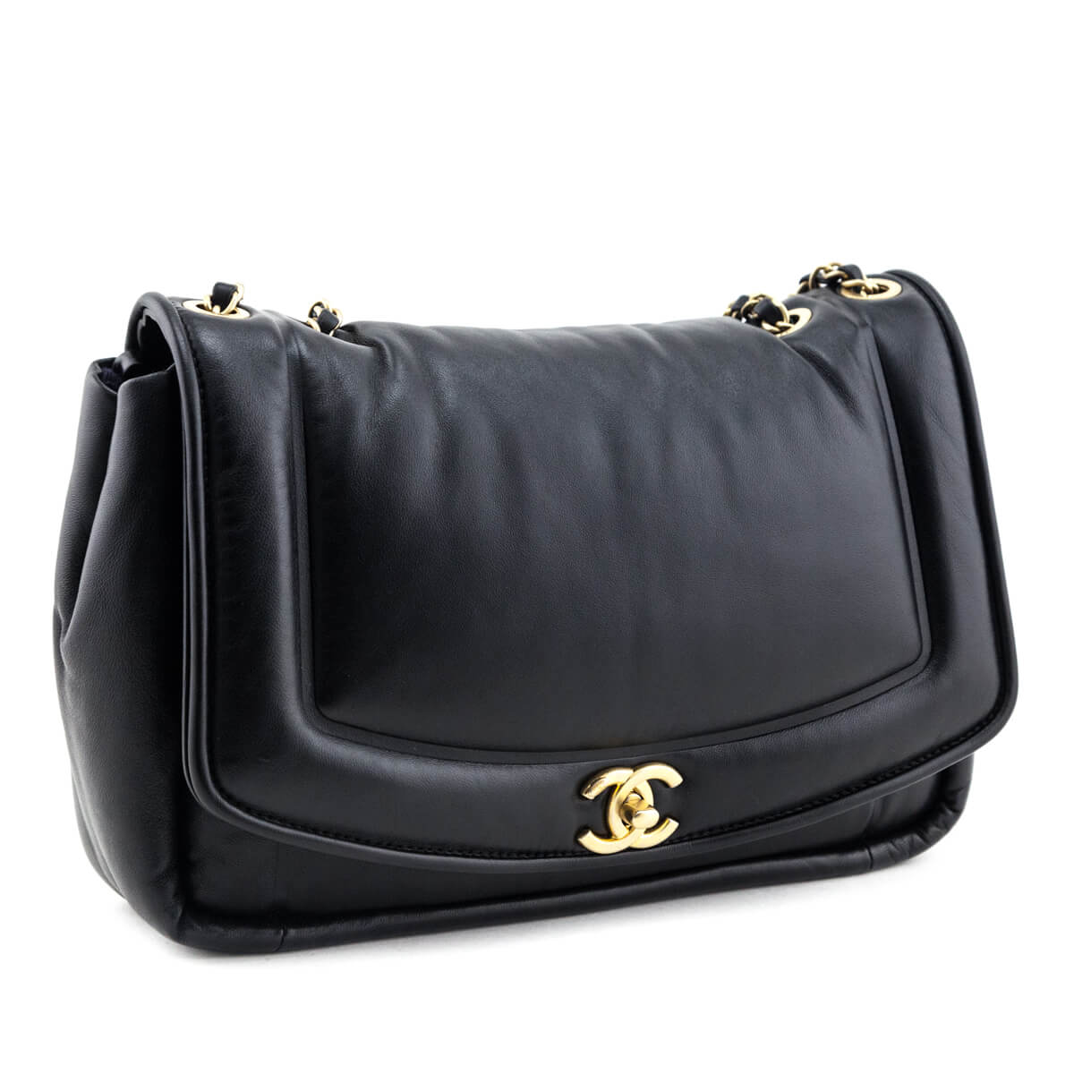 Chanel Black Lambskin Coco Cuddle Flap Bag