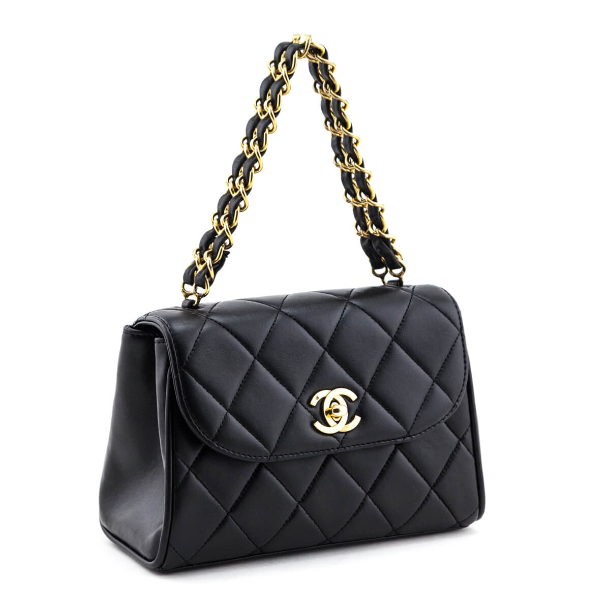 Chanel Black Lambskin Kelly Mini Bag