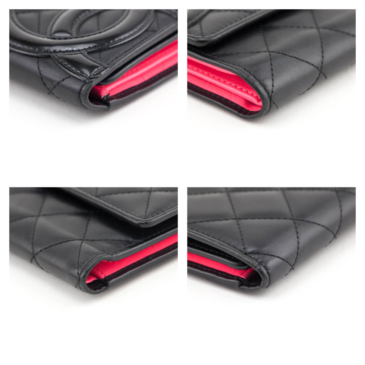 Chanel Black Quilted Calfskin Cambon Tri-Fold Wallet