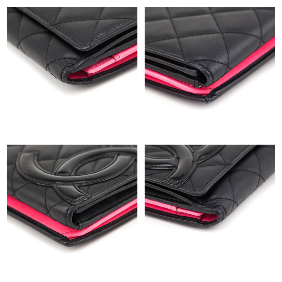 Chanel Black Quilted Calfskin Ligne Cambon Continental Wallet