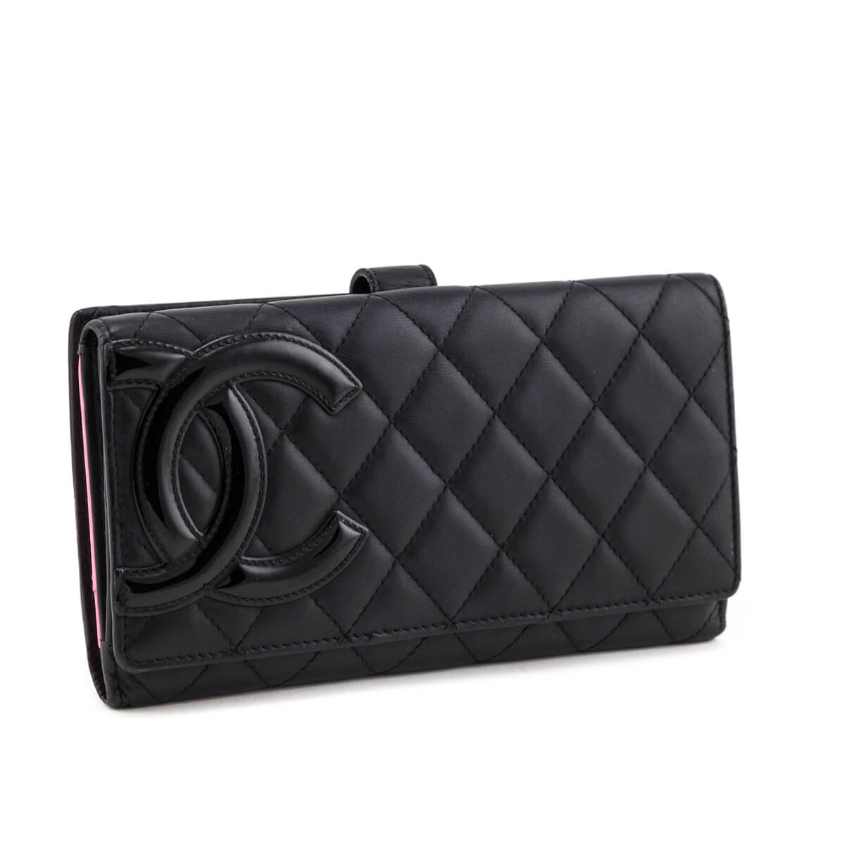 Chanel Black Quilted Calfskin Ligne Cambon Continental Wallet