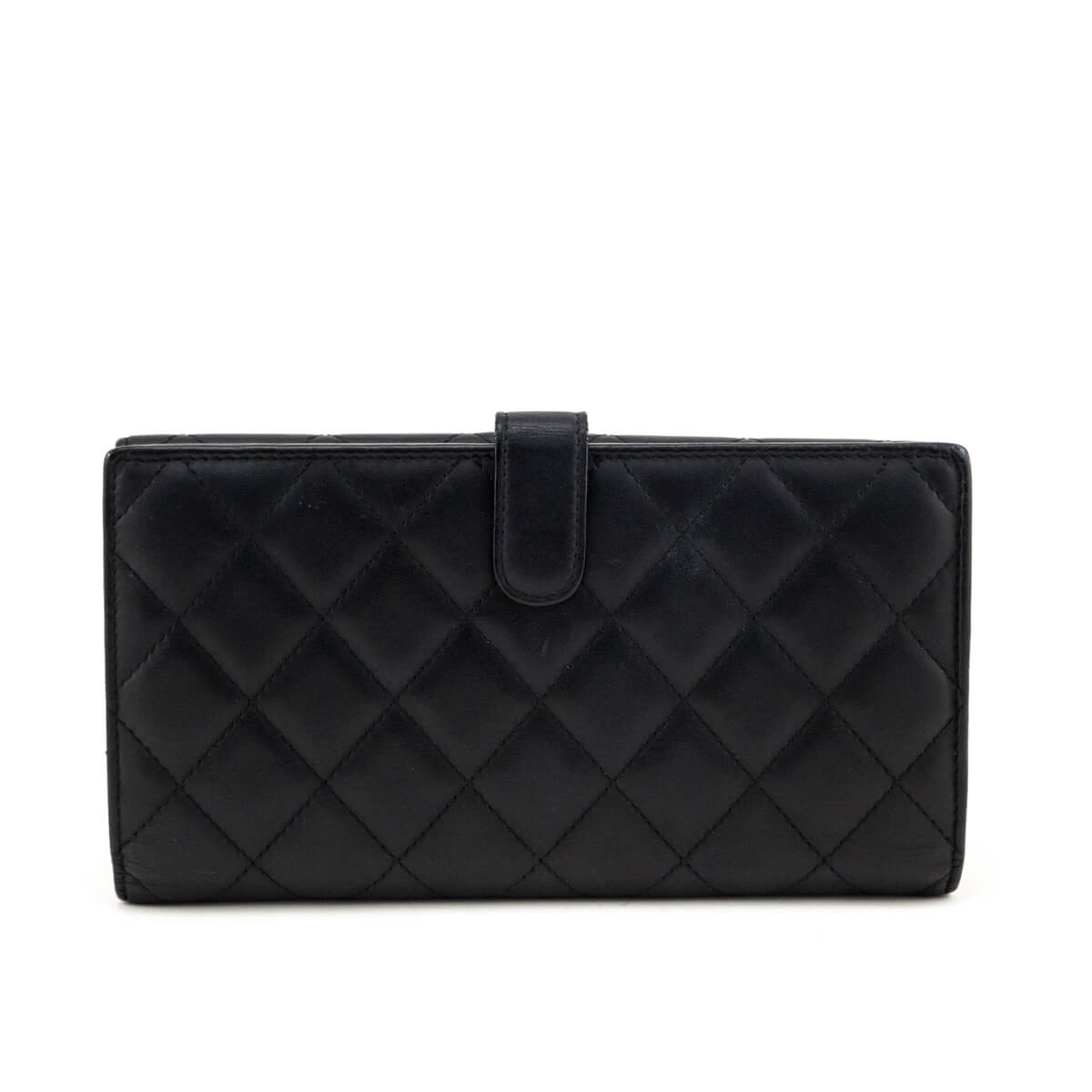 Chanel Black Quilted Calfskin Ligne Cambon Continental Wallet