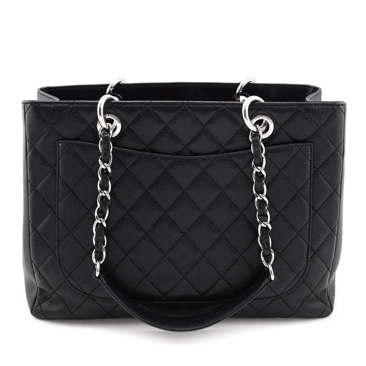 Chanel Black Quilted Caviar Grand Shopping Tote