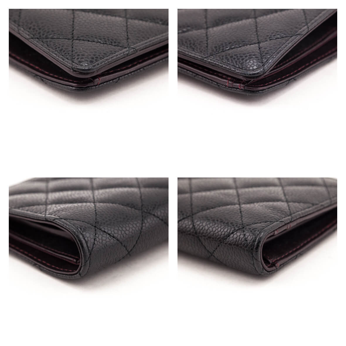 Chanel Black Quilted Caviar Yen Wallet