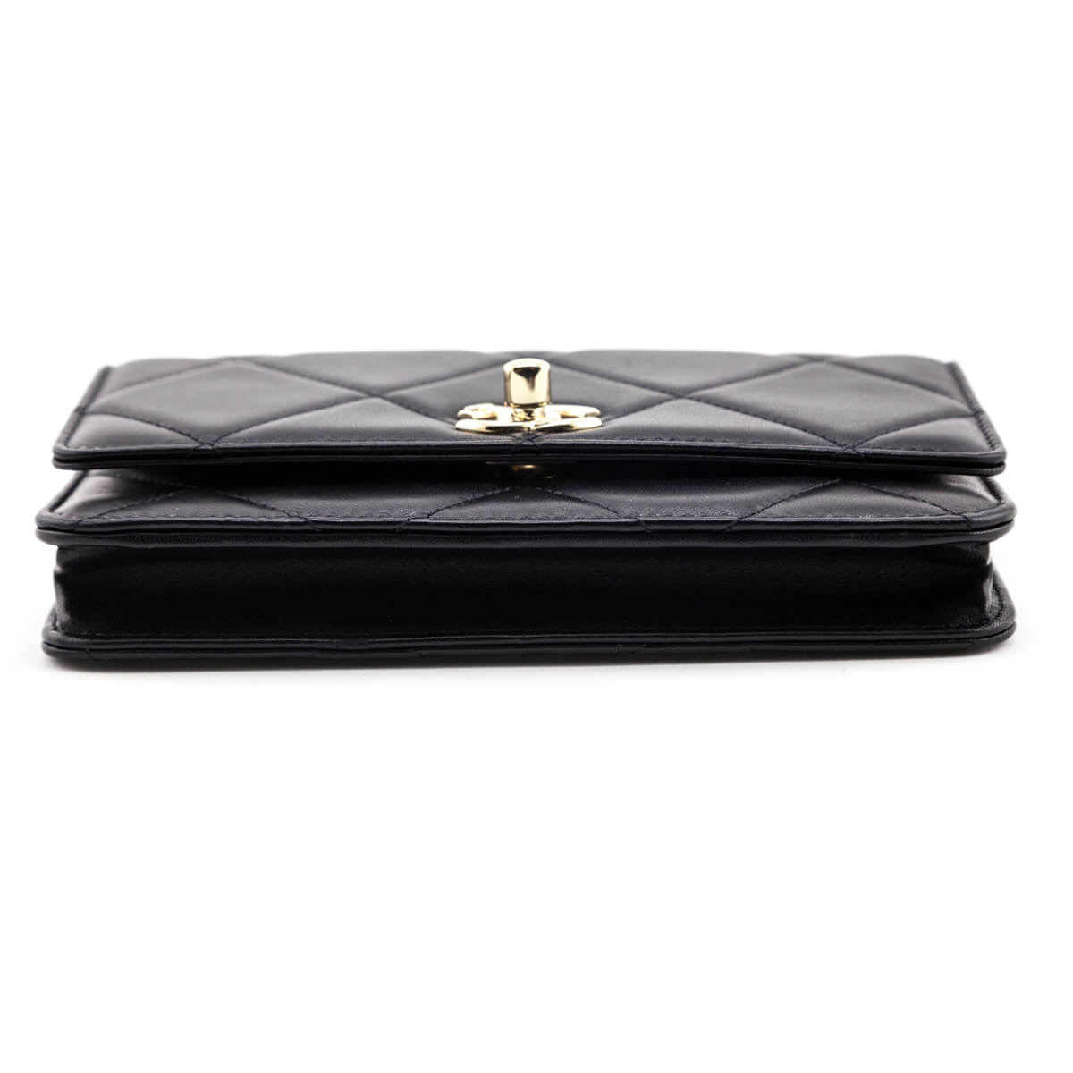 Chanel Black Quilted Lambskin Trendy CC Wallet On Chain