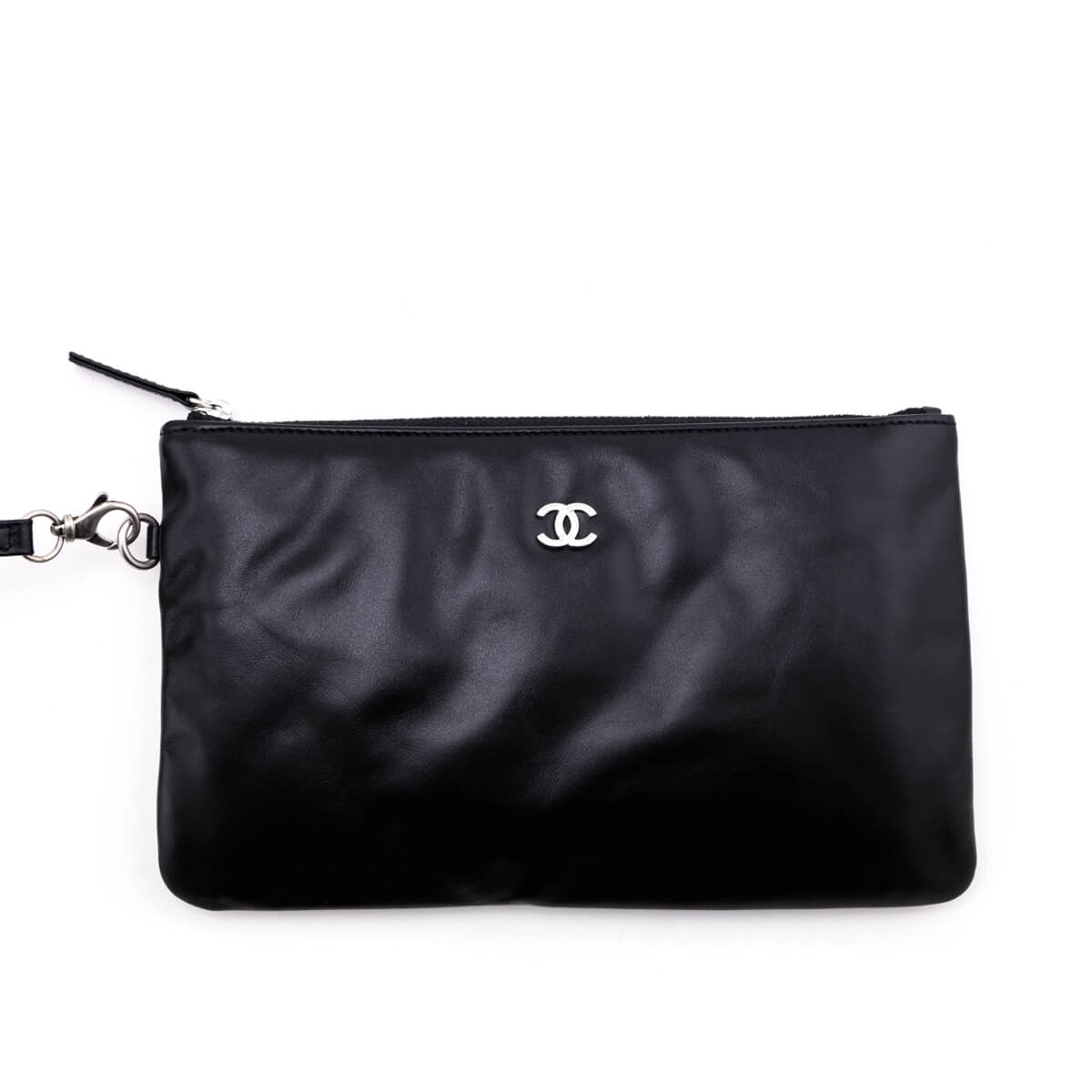 Chanel Black Shiny Calfskin Quilted Small Chanel 22 Bag