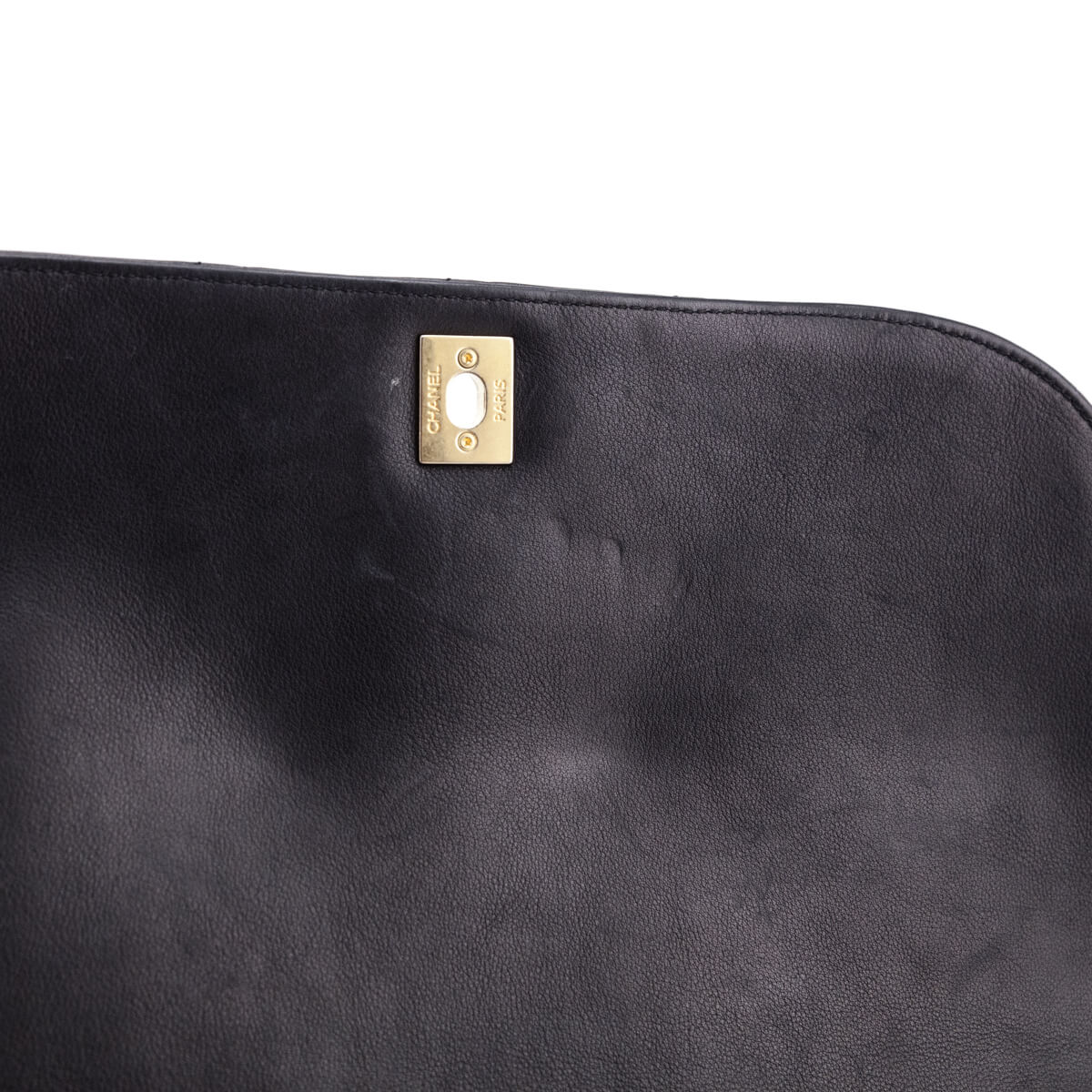 Chanel Black Stitched Calfskin Small Paris in Rome Messenger Bag