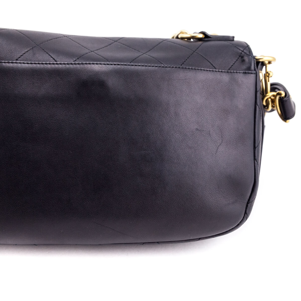 Chanel Black Stitched Calfskin Small Paris in Rome Messenger Bag