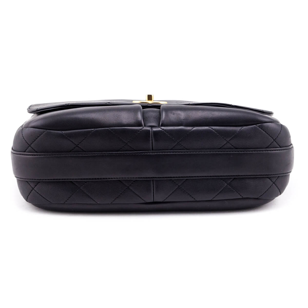 Chanel Black Stitched Calfskin Small Paris in Rome Messenger Bag