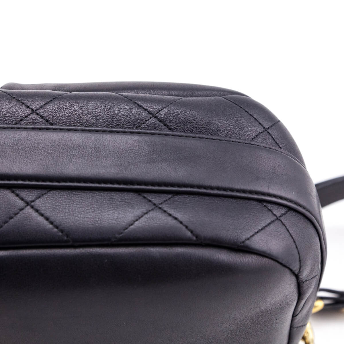 Chanel Black Stitched Calfskin Small Paris in Rome Messenger Bag