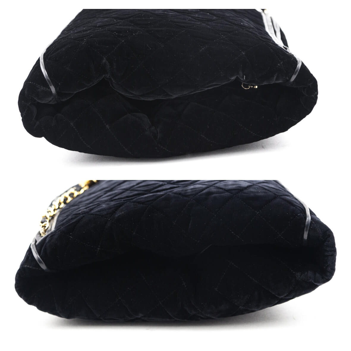 Chanel Black Velvet Hand Warmer Clutch