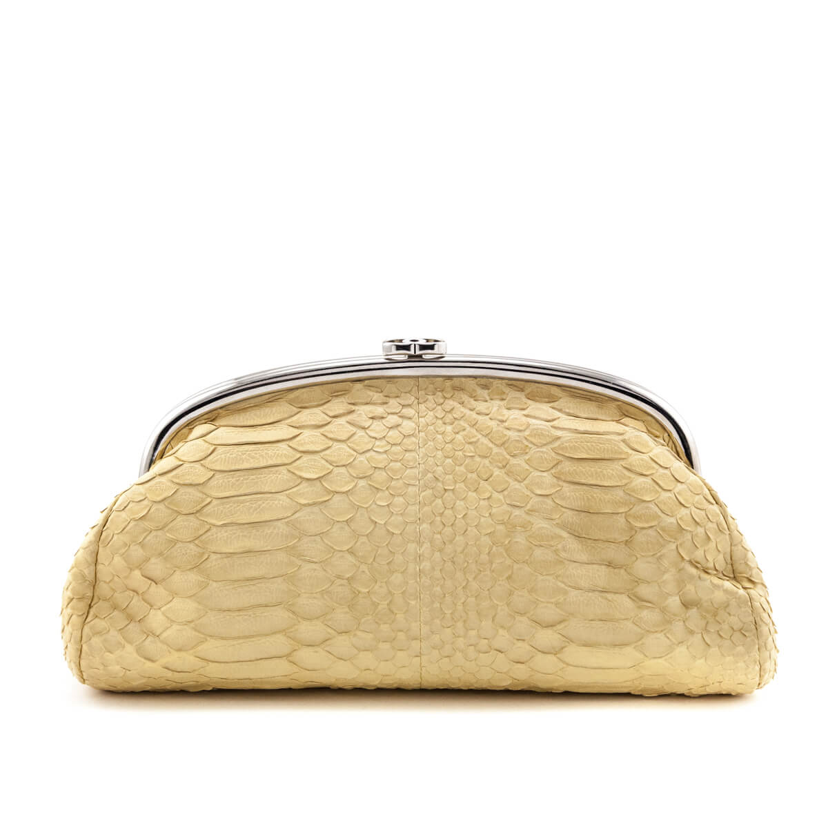 Chanel Natural Python Vintage Timeless Clutch