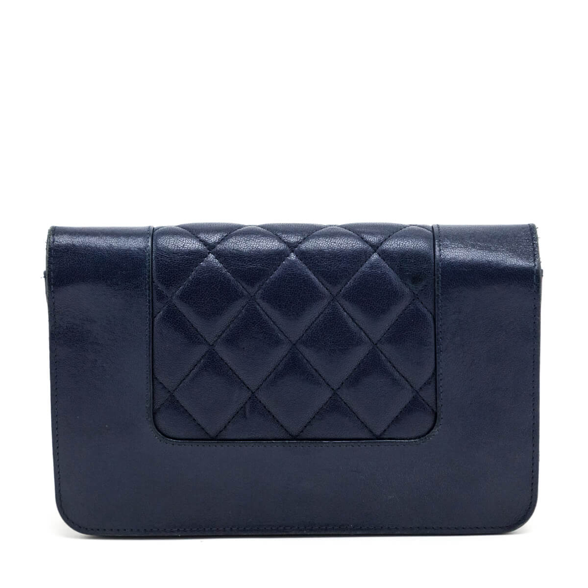 Chanel Navy Sheepskin Mademoiselle Wallet on Chain Bag