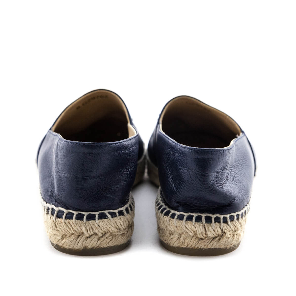 Chanel Navy & Black Cap Toe Espadrilles Size US 10 | EU 40