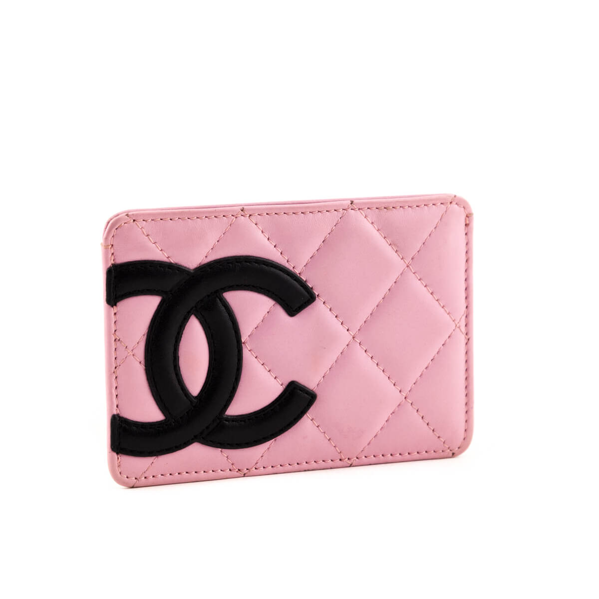 Chanel Pink Leather Ligne Cambon Cardholder