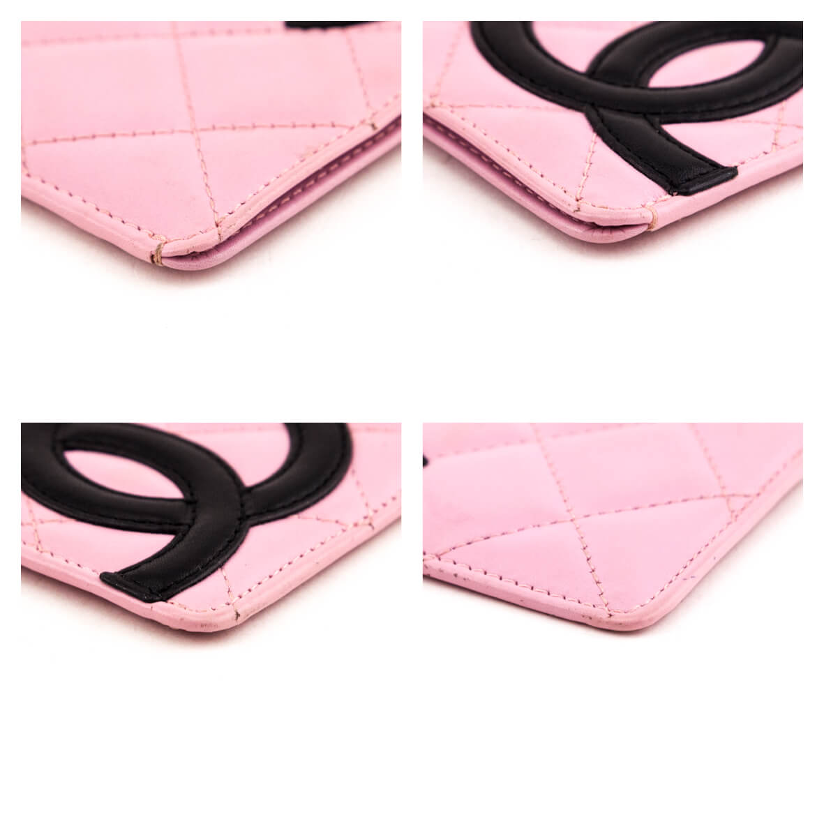 Chanel Pink Leather Ligne Cambon Cardholder