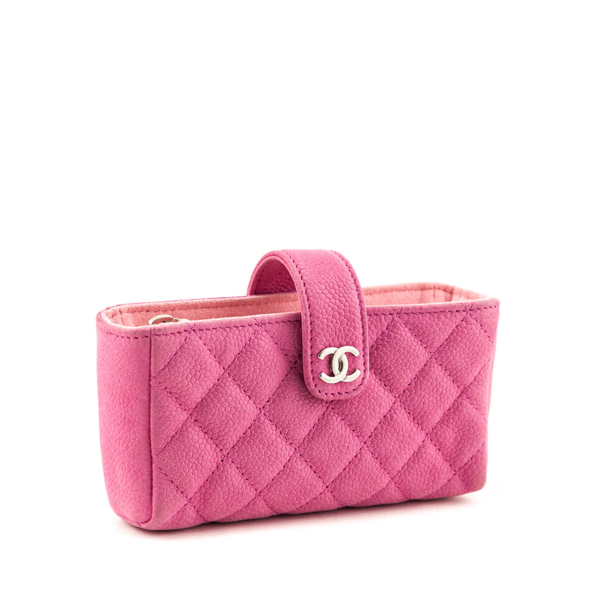 Chanel Pink Caviar O-Phone Card Holder