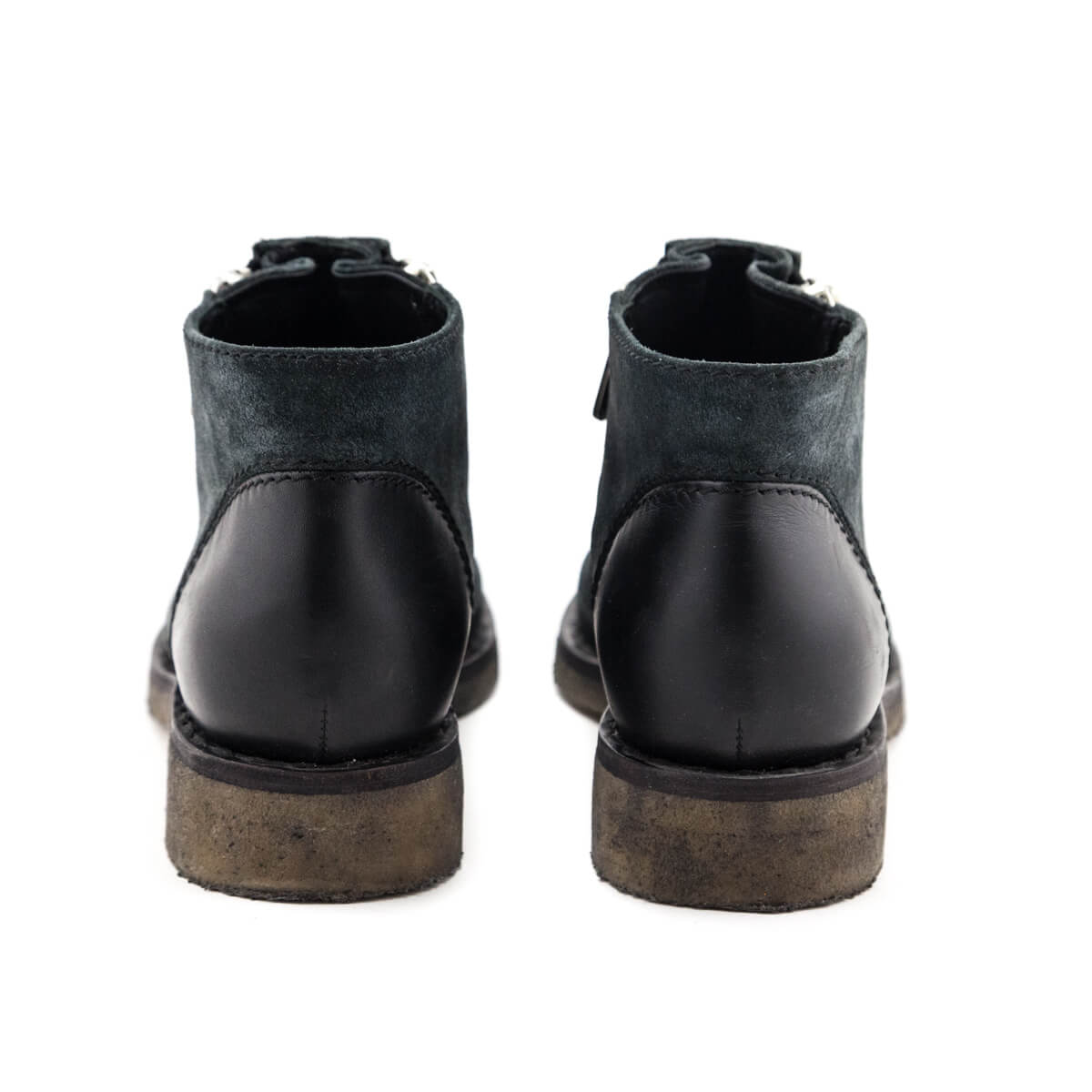 Chanel Gray Suede & Leather CC Cap Toe Ankle Boots Size US 9.5 | EU 39.5