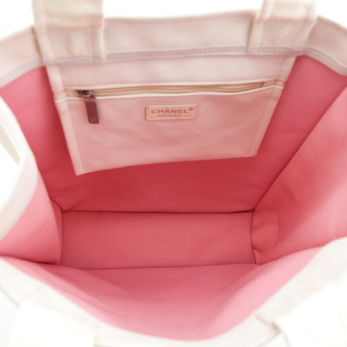Chanel White Canvas Chanel Cruise Miami Tote