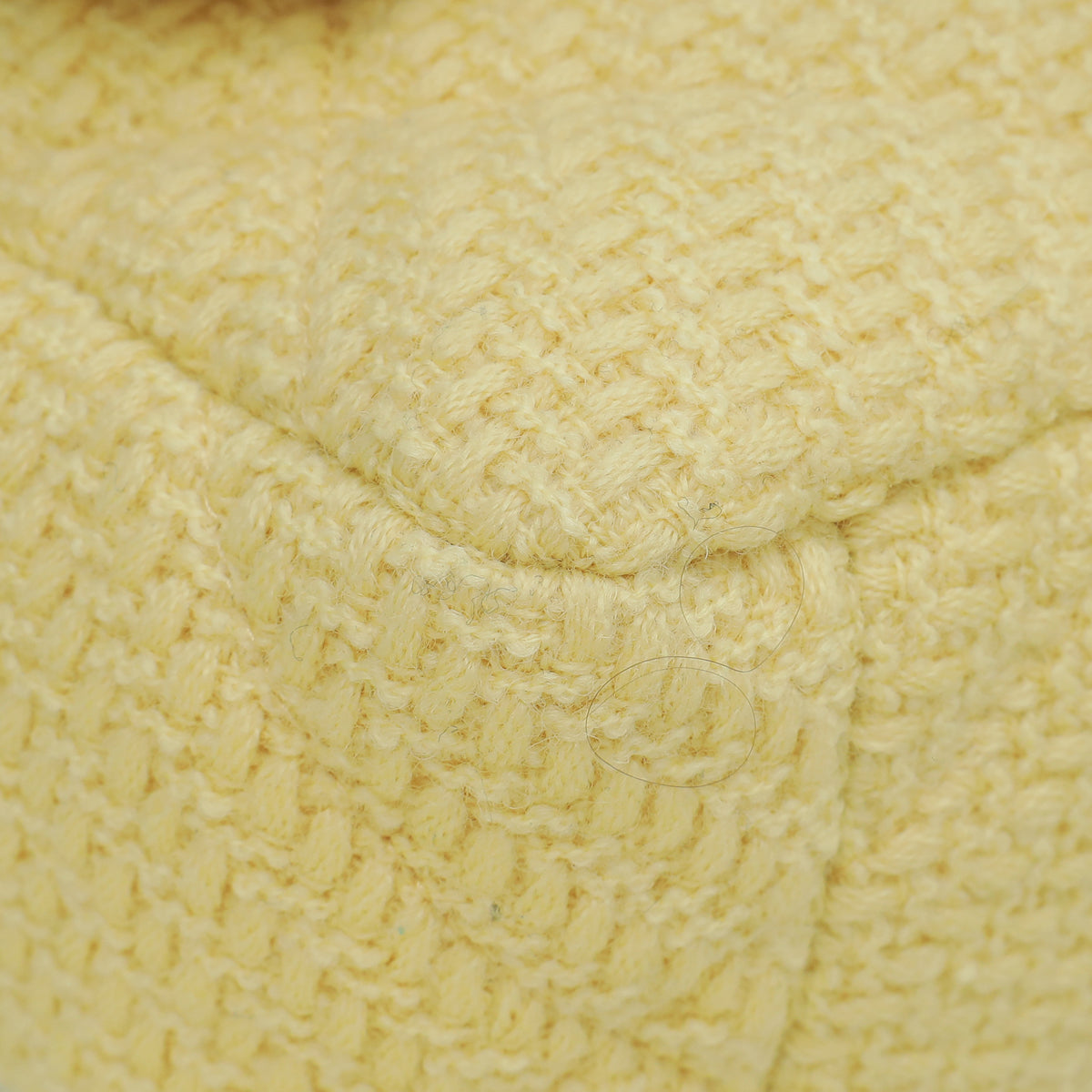 Chanel Light Yellow CC 19 Wool small Flap Bag