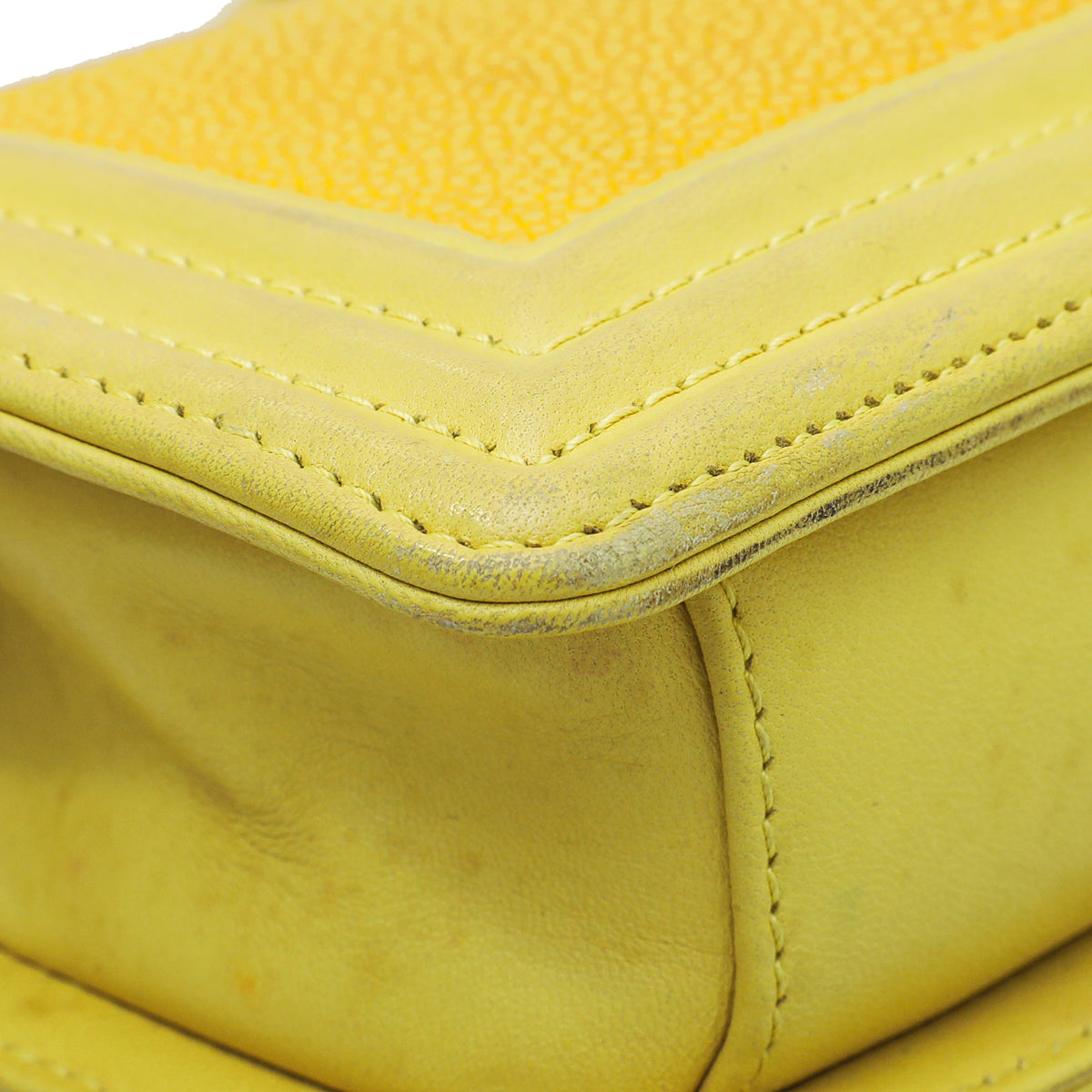 Chanel Yellow Galuchat Stingray Boy Small Bag
