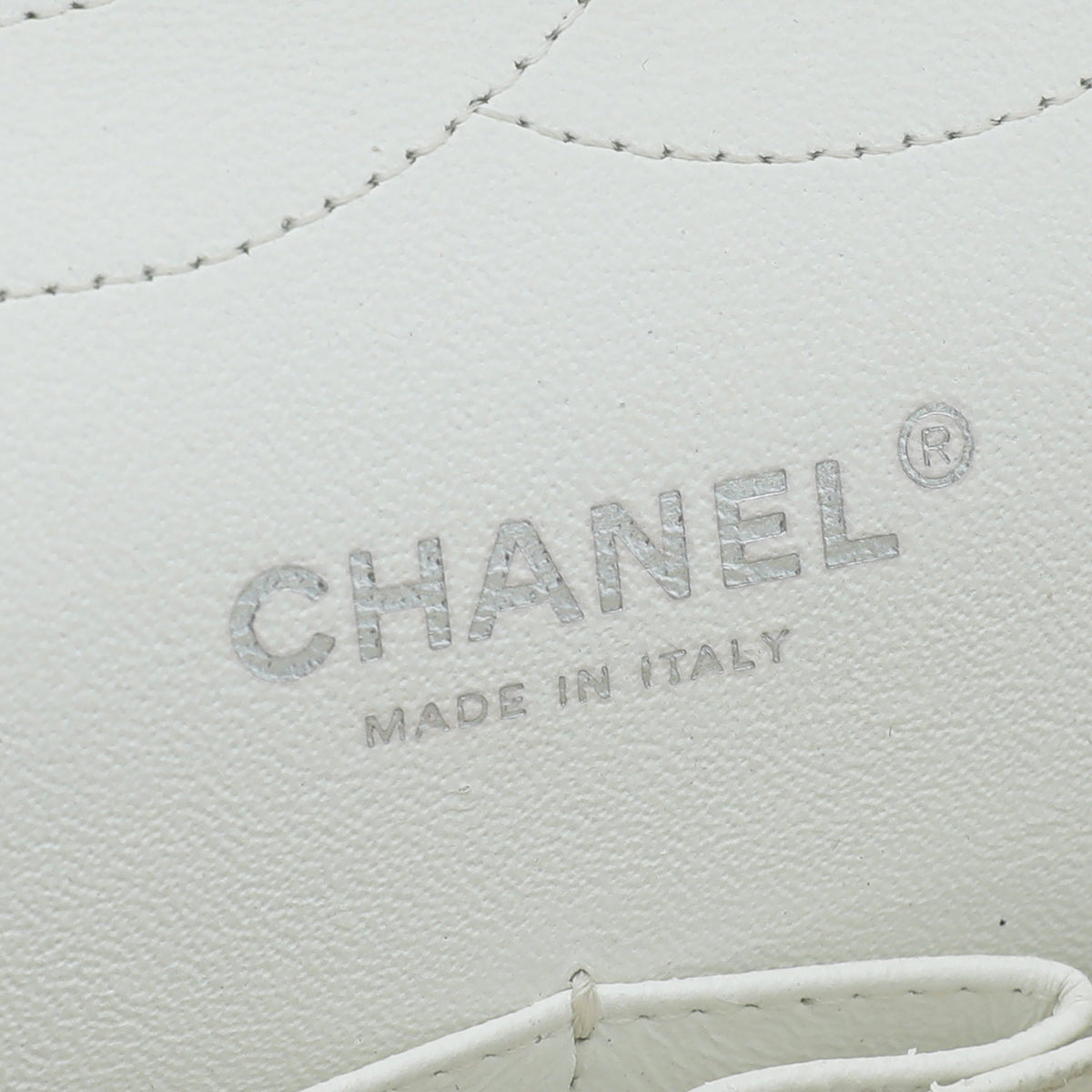 Chanel White CC Classic Double Flap Jumbo Bag
