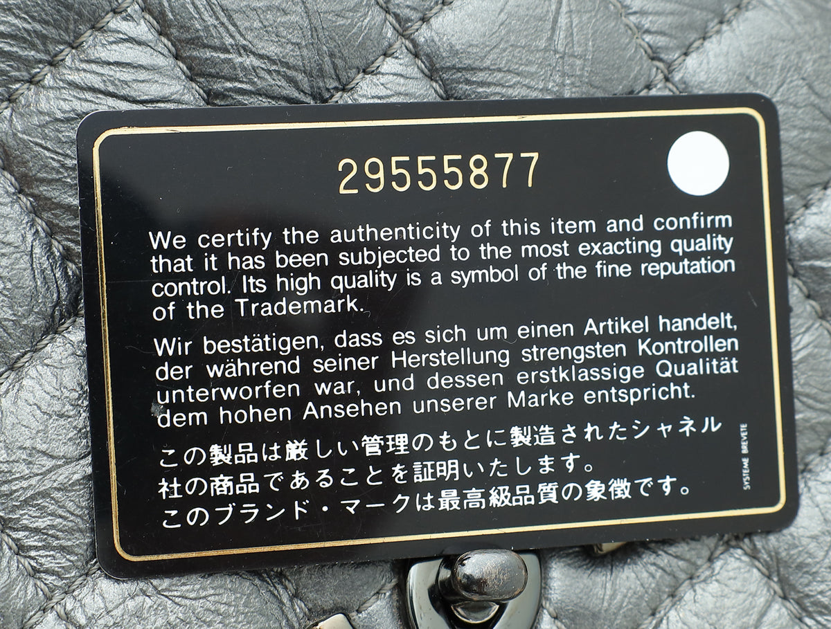 Chanel Metallic Grey CC Coco Handle Small Bag
