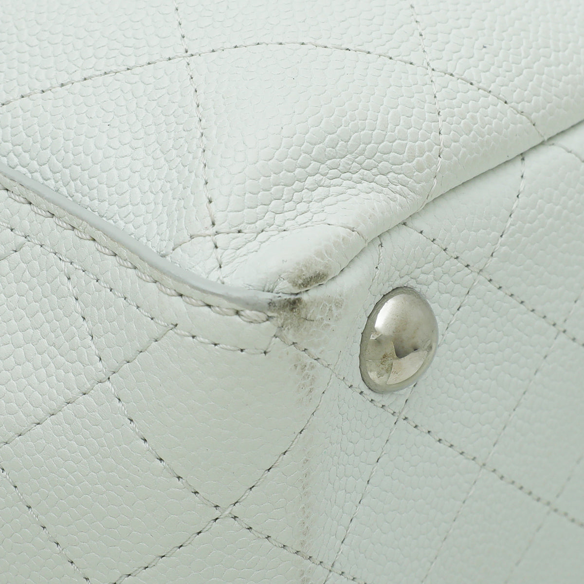 Chanel White CC Pocket Tote Bag